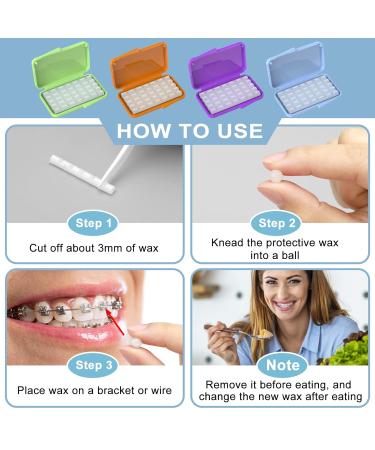 ARGOMAX Orthodontic Wax Food Grade Dental Wax - 10 Pack with Colorful Storage Box | 50 Strips Braces Wax for Braces Wearer | 10PCS, 10 Scented Varieties - Buy Online on GoSupps.com
