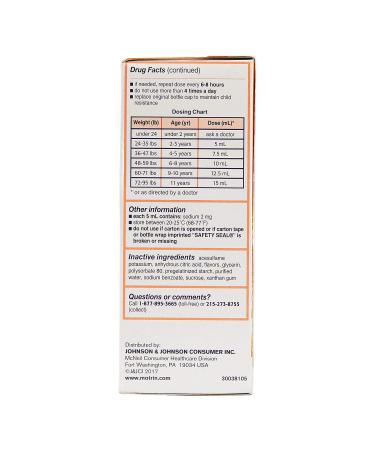 Children's Motrin Original Berry Flavor 4 oz - 2 Pack (8 fl oz Total) - Buy Online on GoSupps.com
