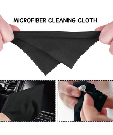 OzMW Microfiber Glasses Cleaning Cloths 8-Pack | Optician Quality 18x15cm | Black & Blue | Effective Lens Care - Buy Online on GoSupps.com