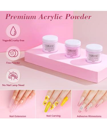 Buy Saviland Acrylic Nail Set - Complete Acrylic Powder & Liquid Kit with Nail Brush Base & Top Gel for Perfect Nail Art - Ideal Acrylic Starter Set - Buy Online on GoSupps.com
