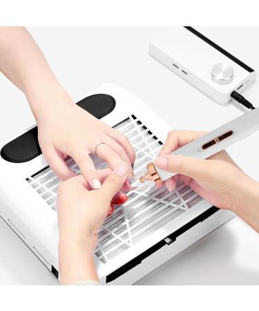 Nail File Electric 2 Speeds Modes Cordless Nail File | Professional Electric Manicure Drill Nail Filer for Gel Nail Acrylic Nail Glazing Nail Bairong White - Buy Online on GoSupps.com