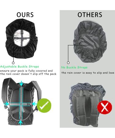 GUKOY Waterproof Backpack Rain Cover with Reflective Strap (18-70L) 2 Adjustable Anti Slip Cross Buckle Strap Rainproof Snowproof Dustproof Anti-Frost Covers XL (for 56-70L backpack) - Buy Online on GoSupps.com