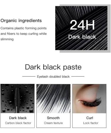 4d Silk Fiber Eyelashes Lengthening Mascara Waterproof Lash Fast Dry Long Lasting Faux Growth Eyelash Lengthens Mascara Black - Buy Online on GoSupps.com