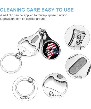 American Flag Ohio Printed Nail Clippers Sharp Sturdy Fingernail and Toenail Nail Clipper Cutters for Men Women/770 Style - Buy Online on GoSupps.com