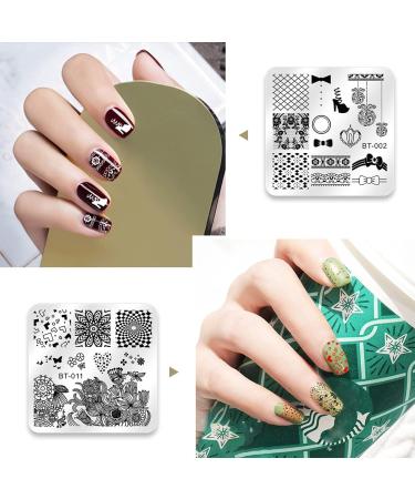 Biutee Vintage Ethnic Nail Stamping Plates Kit - Set of 10 with Stamper, Scraper, and Storage Bag - Buy Online on GoSupps.com