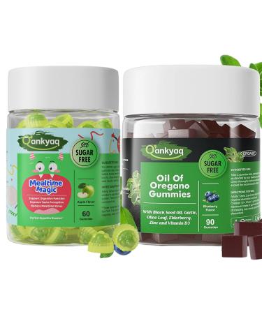 Q'ankyaq Oregano Oil with Black Seed Oil Organic Gummies for Kids and Adults Appetite Booster Gummies for Kids Ages 3+