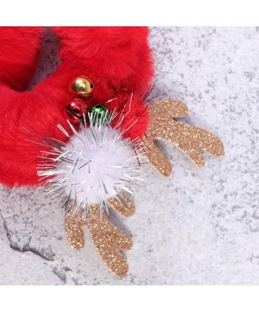 Frcolor Christmas Hair Scrunchie with Glitter Antlers - Plush Elastic Hair Tie | International Shipping - Buy Online on GoSupps.com