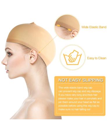 HSTHE SEA 12-Pack Nylon Wig Caps for Men & Women | Stretchable Elastic Wig Caps in Skin Color - Perfect for All Hairstyles - Buy Online on GoSupps.com