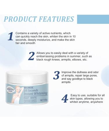 EXQST 10 Seconds Whitening Cream Korea 10 Seconds Whitening Cream 10 Seconds Instant Whitening Cream Brightens & Moisturizes Armpits Neck Knees - Buy Online on GoSupps.com