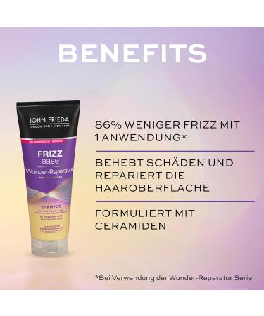  John Frieda John Frieda Frizz Ease Wunder Repair Kit Shampoo 250 ml & Conditioner 250 ml Hair type: unruly damaged frizzy Repair and suppleness - Buy Online on GoSupps.com