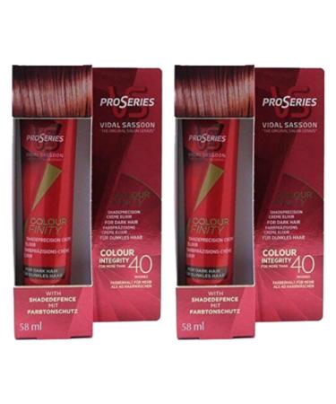 Vidal Sassoon Couleur Facefinity Ombre Pr cision Cr me Elixir - Protection Votre Cheveux Couleur pour Jusqu' 40 Lavages pour Fonc Teintes (Paquet de 2) 58ml Chaque