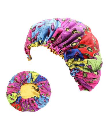 Healeved Hair Shower Cap Kids Satin Bonnet Toddler Hats Hair Cap Bath Hat Shampoo Shower Cap Kids Bathing Cap Satin Cap Double Layer Swimming Cap Miss Bath Visor for Toddlers