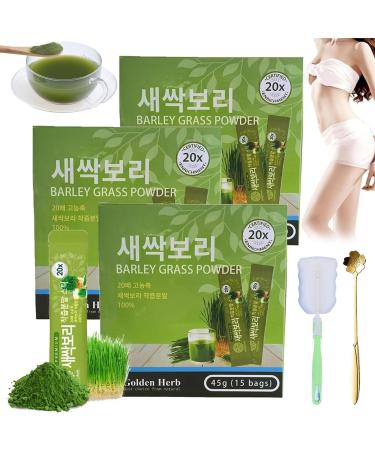 NNBWLMAEE Soft Seedling Powder Dietary Fiber for Flowers and Plants 100% Pure Organic Dietary Fiber for Flowers and Plants Solid Beverage for Barley Seedling (3PCS)