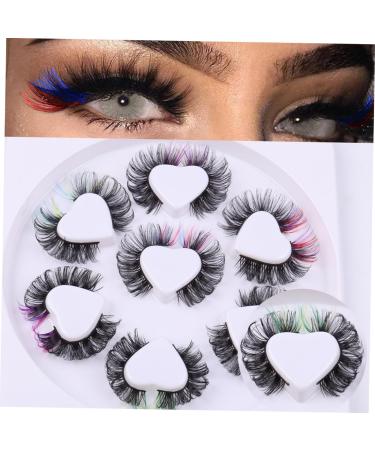 FRCOLOR 7 Pairs False Lashes Fake Eyelashes Colored Lash Extensions Color Lashes Faux Eyelashes Lashes with Color Lash Clusters Colored Eyelashes Colored Lashes Curly Chemical Fiber Extend - Buy Online on GoSupps.com