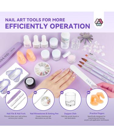 SAVILAND French Acrylic Nail Kit - Easy DIY Beginner Set with Acrylic Powder Liquid Nail Tips & Tools for Perfect French Manicure - Buy Online on GoSupps.com