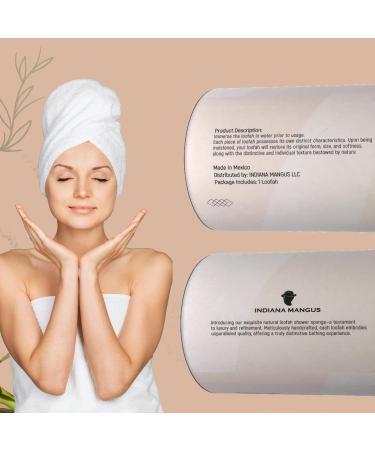 Natural Loofah Exfoliating Body Scrubber | Organic Shower Sponge for Spa & Skin Care - Buy Online on GoSupps.com