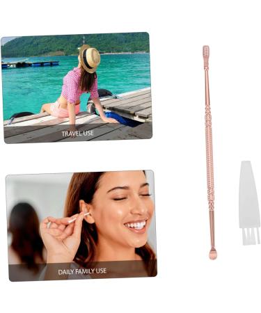 Rose Gold Spiral Ear Cleaner Tool - Stainless Steel Ear Pick for Earwax Removal | Reusable Outdoor Ear Accessory - 13X0.5CM - Buy Online on GoSupps.com