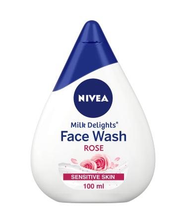 NIVEA Face Wash  Milk Delights Caring Rosewater(Sensitive Skin)  100ml - Buy Online on GoSupps.com