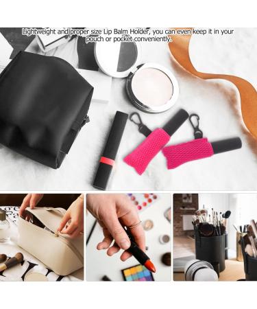 ZHUMCCY Women's lipstick keychain lipstick pouch fits most standard round and square lipsticks and lip glosses bright pink see description unisex - Buy Online on GoSupps.com