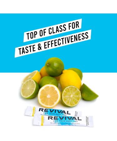 Revival Rapid Rehydration Start Pack - 500ml Steel Water Bottle & 6 Packs Lemon Electrolyte Powder - International Shipping Available - Buy Online on GoSupps.com