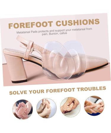 4 Pairs Metatarsal Sleeve Pads - Clear Forefoot Cushions & Adhesive Heel Inserts for Pain Relief | Gel Foot Pads for Comfortable Shoes - Buy Online on GoSupps.com