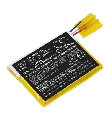 SDMX26 363830PL 350mAh Battery Compatible with Clip Jam Sansa Clip Battery 3.7V