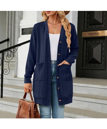 Gefomuofe Cardigan Women's Long Cardigan Lightweight Loose Cardigan Long Cardigan Women's Lightweight Loose Casual Cardigan Sun Protection Shirt Holiday Beach Blouse L Navy - Buy Online on GoSupps.com
