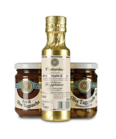 Taggiasca olives special offer extra virgin olive oil pitted Taggiasca olives olive pesto tasting package