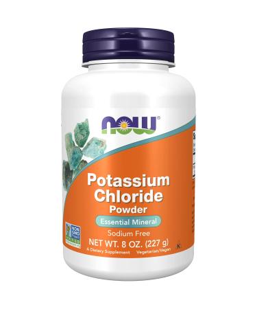 Now Foods Potassium Chloride Powder 227g Lab-Tested Potassium Gluten Free Soy Free Vegetarian