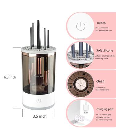Buy Makeup Brush Cleaner & Storage Box - Deep Cosmetic Brush Spinner for All Sizes | Perfect Gift for Women on Mother's Day - Buy Online on GoSupps.com