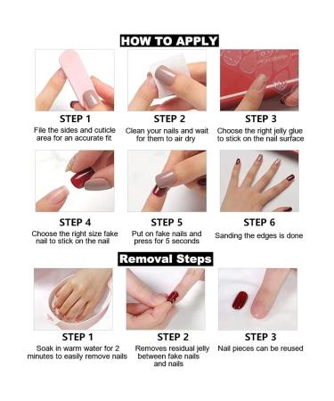 Runrayay Long Artificial Nails - Press-On Acrylic Tips in White Pink & Nude | Ballet-French Style with Nail Stones for Women & Girls - Buy Online on GoSupps.com