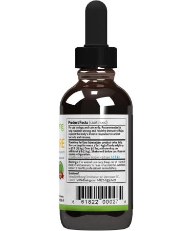 Pet Wellbeing Immune Sure for Dogs - Supports Normal Immune Defenses Gut Flora Balance Andrographis Echinacea Vitamin C Zinc - Veterinarian-Formulated Herbal Supplement 2 oz (59 ml) 2 fl oz (59 ml) - Buy Online on GoSupps.com