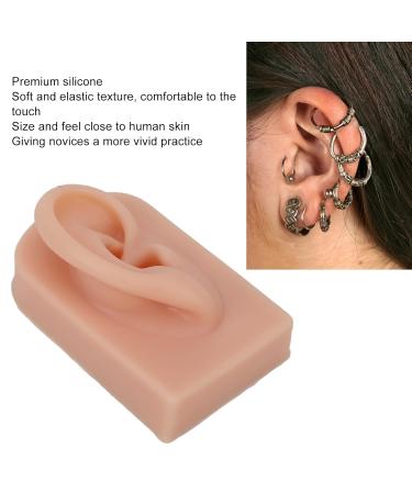 Silicone Ear Model for Piercing Training | Soft Flexible & Reusable Human Ear Display (Dark Skin Color) - International Shipping Available - Buy Online on GoSupps.com