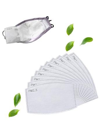 10pcs Activated Carbon Filter 5 Layers Anti Haze Dust Filters for Cotton Cover of Mouth Face Insert Replaceable Filters PM2.5 Filter Paper Protective for Outdoors