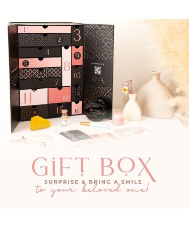 AVUX Beauty Care Box 22pcs: Bath and Body Set with Jelly Mask, Soap, Jade Roller, Gua Sha, Bath Bomb & More - Perfect Spa Gift for Girls and Women - Ideal for Birthdays and Weddings (20 Pcs) - Buy Online on GoSupps.com