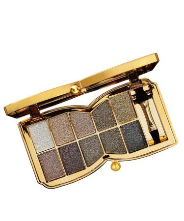 Glitter Eyeshadow Palette - 10 Highly Pigmented Shimmer Colors | Long Lasting Waterproof Eye Makeup for Women - Buy Online on GoSupps.com