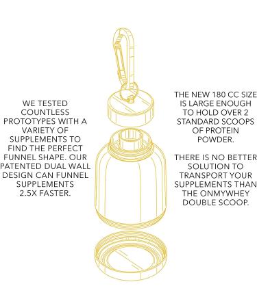 OnMyWhey Double Scoop Protein Powder Funnel Keychain 3-Pack - 3 Count (180cc) - Supplement Accessory - Buy Online on GoSupps.com