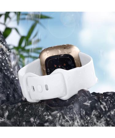 Getino Compatible with Fitbit Sense 2/ Sense Bands/ Versa 4/ Versa 3 Bands Women Men  Silicone Sport Accessories  Band for Fitbit Sense/ Sense 2/ Versa 4/ Versa 3 Watch  Small Black/ Gray/ Pink/ White Small 5.8"-7.6" Black/Gray/Pink/White - Buy Online on GoSupps.com