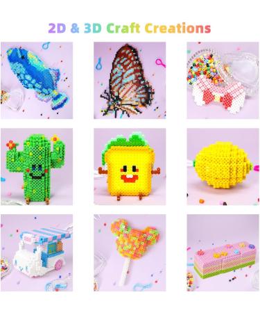 Meland Fuse Beads Kit - 11000 pcs 36 Colors Craft Set for Kids | Includes Pegboards, Ironing Paper, Chain Accessories | Iron Beads Christmas Birthday Gift - Buy Online on GoSupps.com