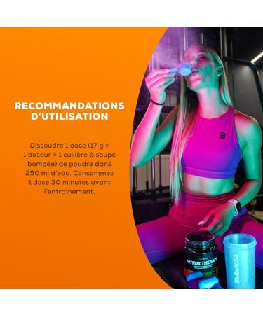 BioTechUSA Nitrox Therapy | With Vitamin B6 Magnesium & Caffeine | 16 Active Ingredients | Gluten Free Lactose Free 340 g Tropical Fruits - Buy Online on GoSupps.com