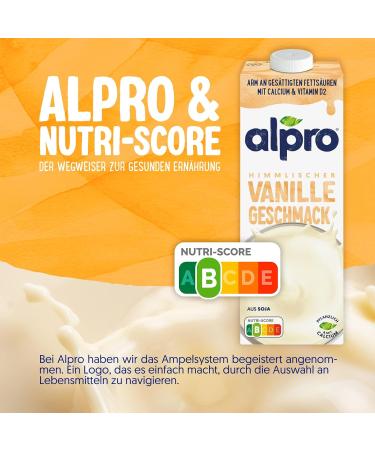 Alpro Vanilla Soy Drink 8-Pack | Vegan Lactose-Free High Protein Low Fat | 1L UHT - Buy Online on GoSupps.com