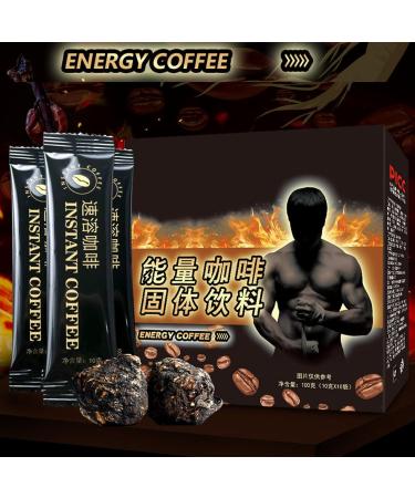 BIUBIULOVE Energy Coffee for Men - Black Maca Energy Coffee for Men Instant Maca Coffee for Men Instant Energy Enhancement Coffee (3 Boxes/30 Bags) - Buy Online on GoSupps.com