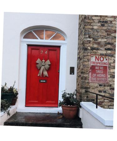 Zerodeko 2pcs Warning Tin Painting Emblems Metal Halloween Wall Art Retro Iron Vintage Signs Iron Painting - Buy Online on GoSupps.com