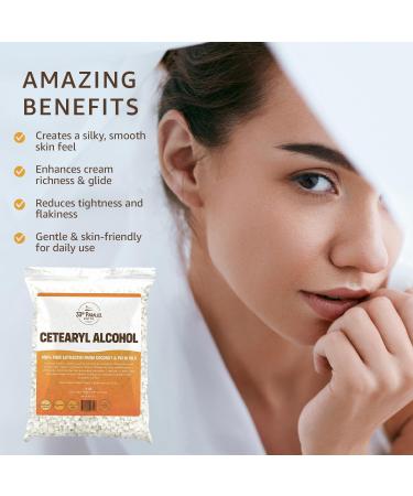 CETEARYL Alcohol (1 lbs / 16 oz) 100% Pure Extracted from Coconut & Palm Oils. Premium Granules Cetearyl Alcohol for Lotion Making, Creams, Scrubs, Shampoos, Conditioners, Moisturizers | 1 Pound - Buy Online on GoSupps.com