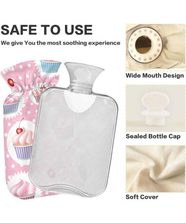 Shop Cupcakes Cherry Hot Water Bottle 1L - BPA Free Small Heat Bag for Pain Relief & Cramps International Shipping - Buy Online on GoSupps.com