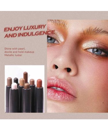 Cream Eye Shadow Stick Metallic Cream Eyeshadow Stick Waterproof & Long Lasting Eye Shadow Eyeliner with -Proof Formula Frifer 04#powder Color - Buy Online on GoSupps.com