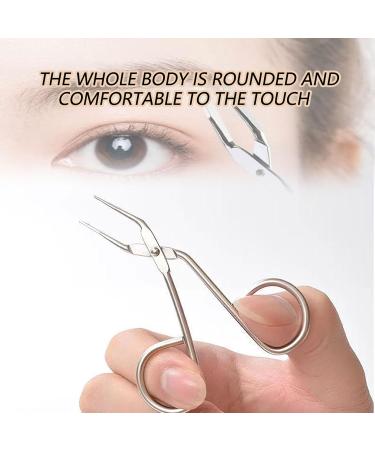 Professional Scissor Handle Tweezer Stainless Steel Scissors Shaped Tweezers Slant Flat Tip Scissor Tweezer for Women and Men (Silver) - Buy Online on GoSupps.com