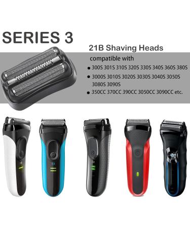 Braun Series 3 Replacement Head 21B Foil & Cutter for S3 ProSkin Shavers - Compatible with Models 3040s, 3080s, 340s-4, 3000s, 3010s - 21B - Buy Online on GoSupps.com