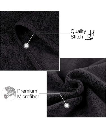 Sunland Microfiber Gym Bath Towel - Ultra Soft & Super Absorbent - 24 x 48 - Black - Buy Online on GoSupps.com