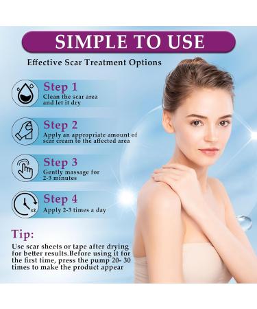 Eveellyn Scar Cream 1.7 oz - Professional Gel for Surgical, Stretch Mark, Keloid, C-Section, Burn, Acne & Old/New Scars Removal - Buy Online on GoSupps.com